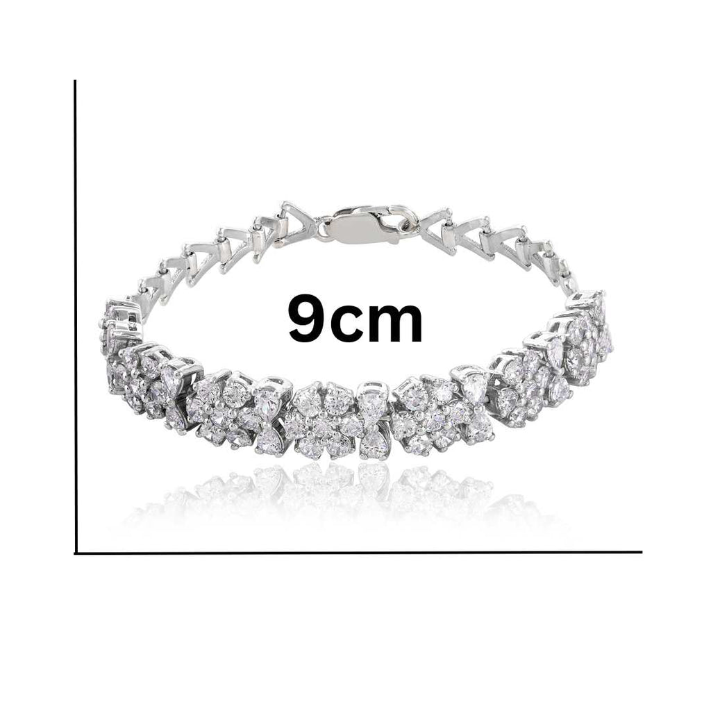 Pure 92.5 Silver White Zircon Bracelet